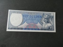 Suriname, alter Geldschein - ungefaltet