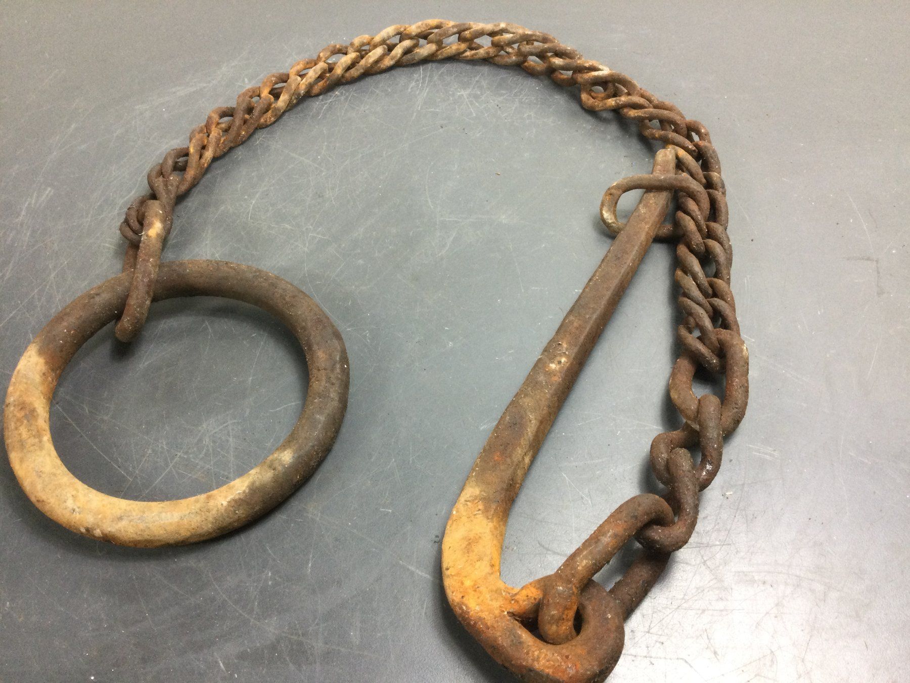 Werkzeuge: Rostige antike wunderschön geschmiedete Eisen Kette – Gebraucht aus Wangen SZ von kuriosum12 1