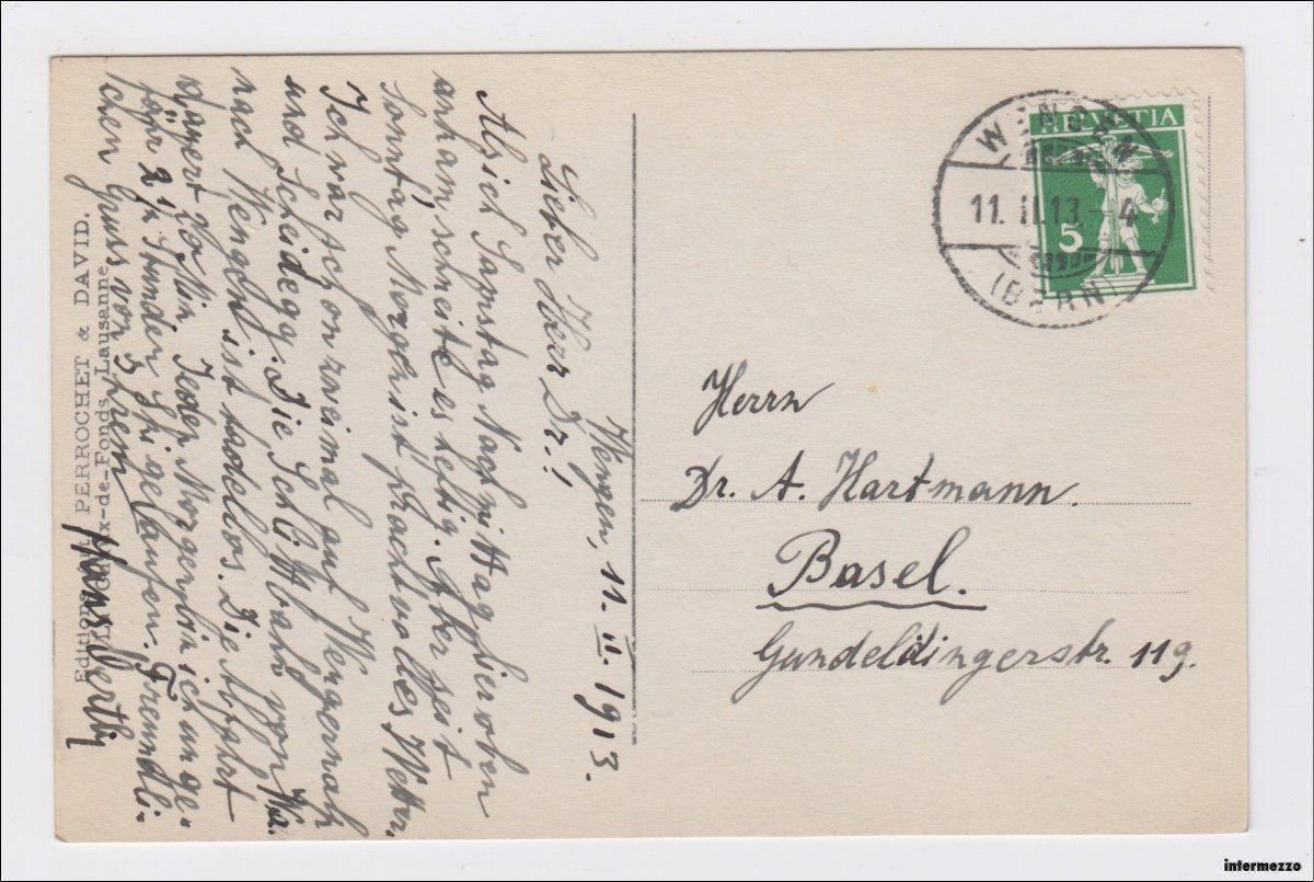 Cartoline postali: Wengen // Dorf Winter // 1913 – Usato da Basel venduto da intermezzo12 1