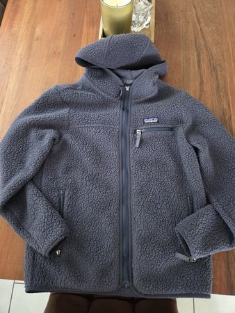 Fleecejacke Patagonia Kapuze Grau Grösse S für Damen