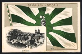 St. Gallen, Teilansicht von oben, Kanton