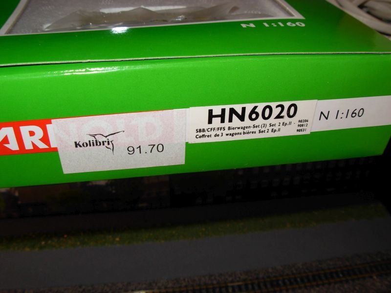 Arnold Modelleisenbahnen: N: SBB Bierwagen-Set – Neu und originalverpackt aus Oberrieden von Hobbyschiff 1