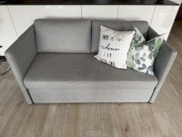 Schlafsofa grau/ grün mit Bettfunktion guter Zustand