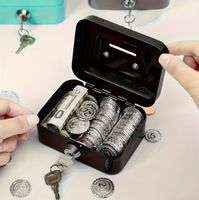Mini Geldkassette mit Schlüssel 🔑 – Ideal für Bargeld & Mün