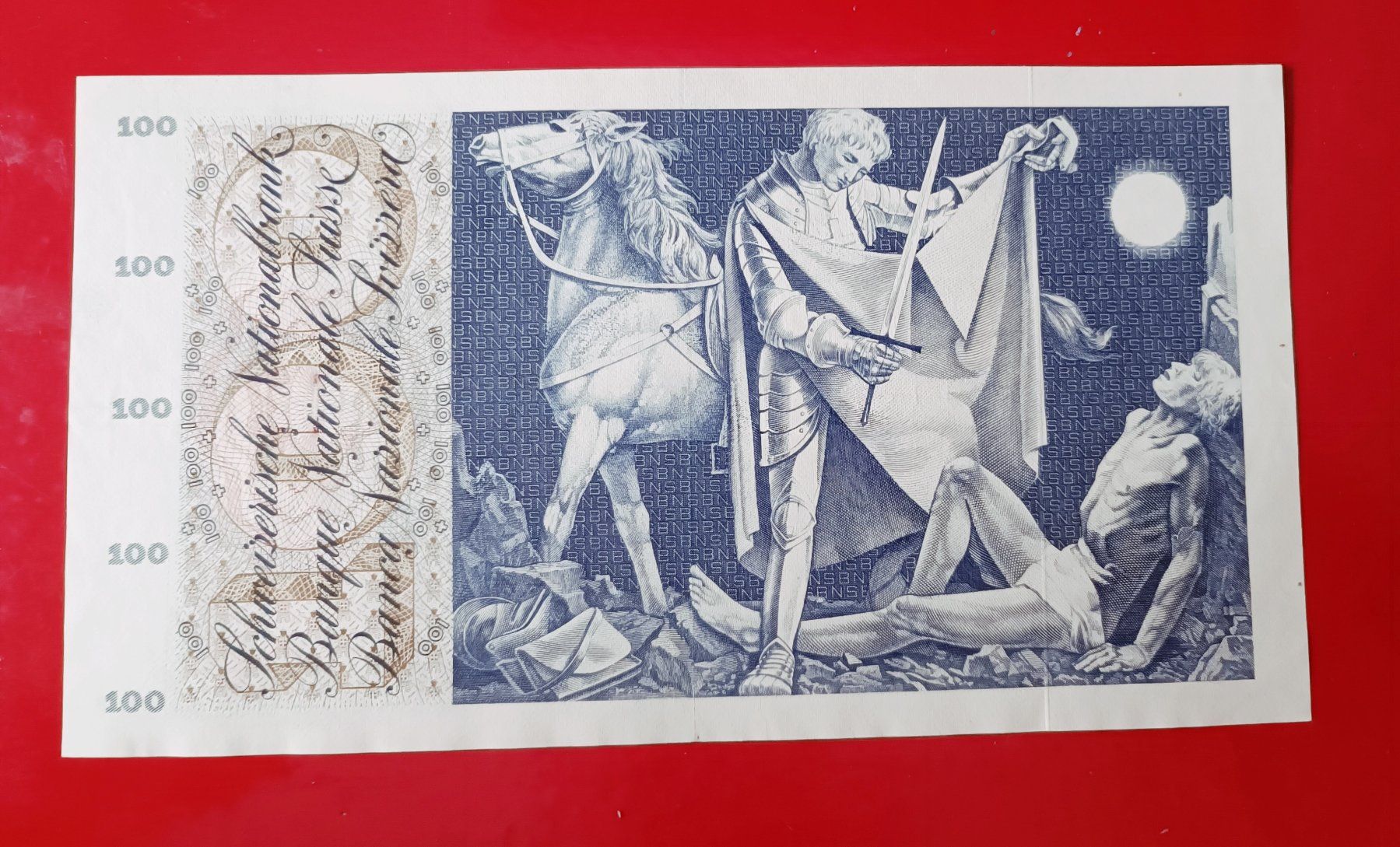 Banknoten: 100 Fr Schweizer Noten wenig gebraucht 10. Febr.1971 – Gebraucht aus Glis von MYS-Wallis2020 1