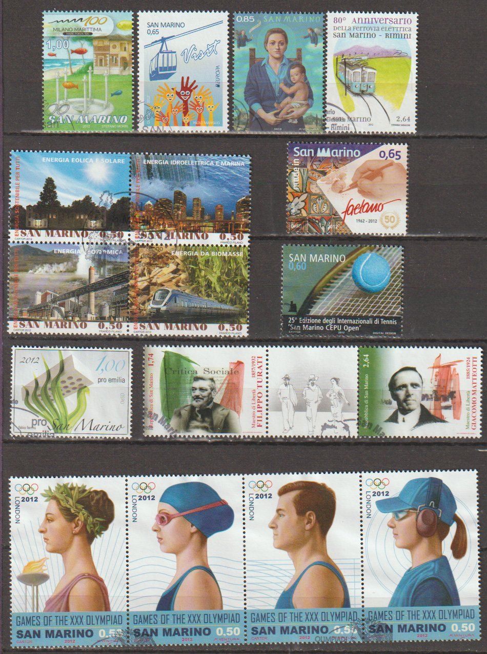 Alle Briefmarken: Saint-Marin: Collection de timbres variés – Gebraucht aus Crans-Montana von kira56