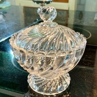 BACCARAT FRANCE JUGENDSTIL BLEIKRISTALL BONBONIERE UM 1900