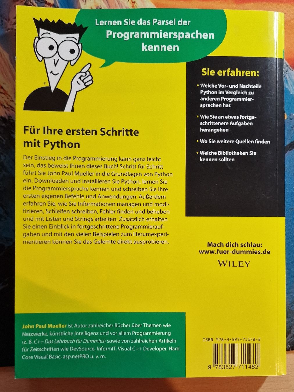 Bücher: Python programmieren lernen für Dummies – Gebraucht aus Winterthur von  1