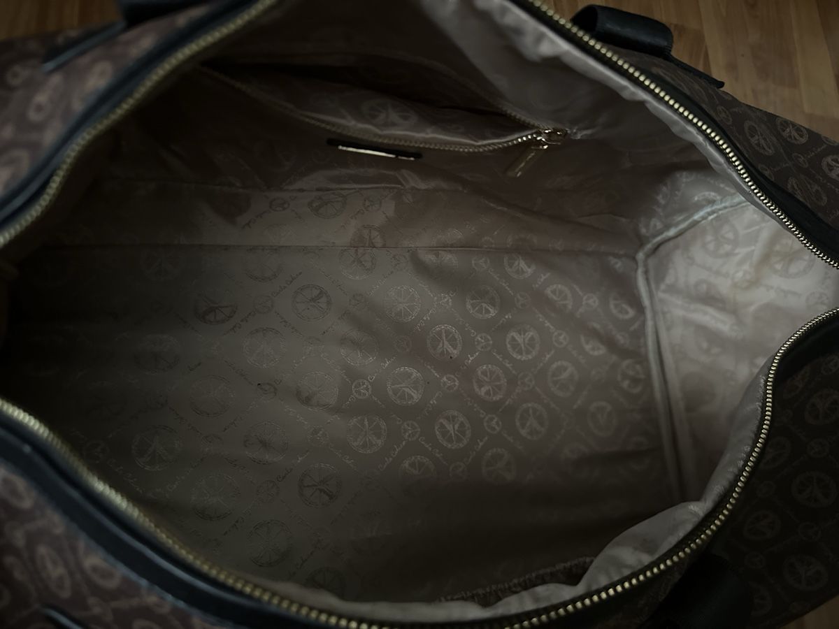 Sac à Dos De Luxe Carlo Colucci - Gris, Taille Moyenne, Cuir Et Toile, Fabriqué En Italie (neuf Sans étiquette)