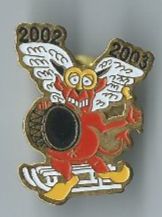 Plaketten & Abzeichen: Fasnachts-Pin 2002/2003, Teufel auf Ski – Gebraucht aus Zürich von t24_de