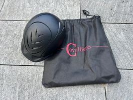 Reithelm schwarz Grösse 51-54 cm Covalliero mit Beutel