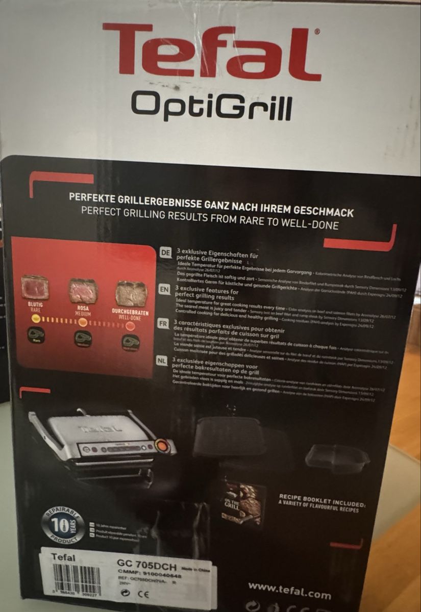 Tefal Elettrodomestici da cucina: Tefal OptiGrill GC 705DCH Kontaktgrill neu – Nuovo e nell'imballaggio originale da Aarburg venduto da Speedy_1990 2