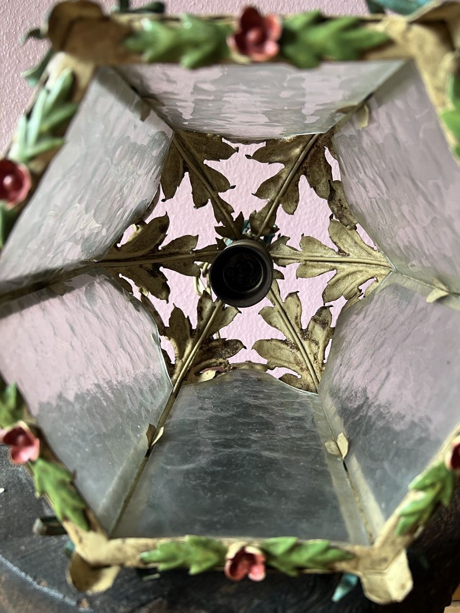 Lampadari & plafoniere: Florale Toleware Hängelampe – Usato da Zürich venduto da juergarno 8
