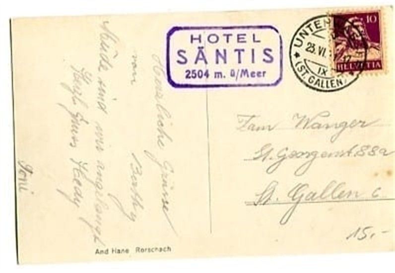Cartoline postali: Säntis – Usato da Ottikon b.Kemptth. venduto da Neptun1974 1