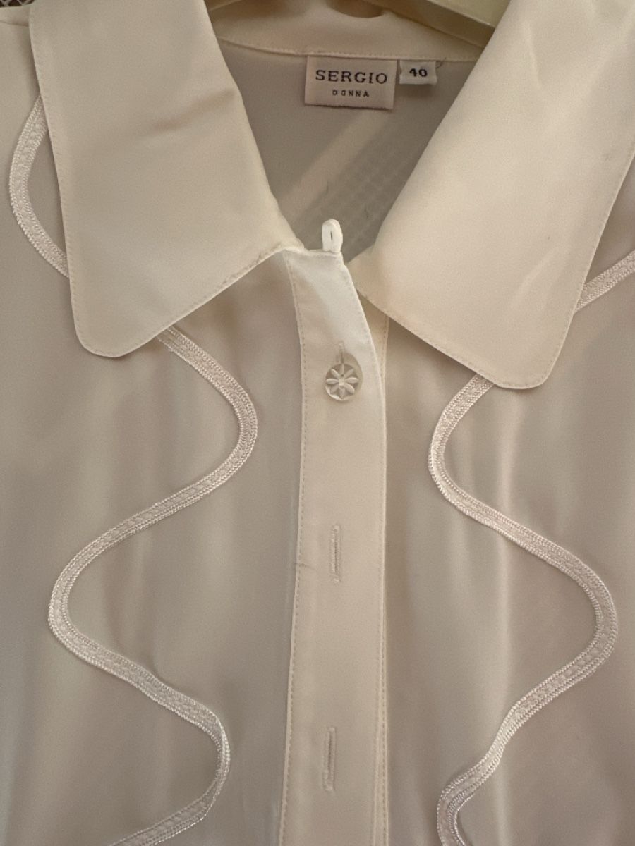 Blusen: Sergio Donna Bluse weiss, Gr. 40 – Gebraucht aus Zug von Hehe 4