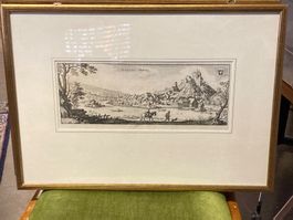 (br) Antiker Merian Stich Aarburg