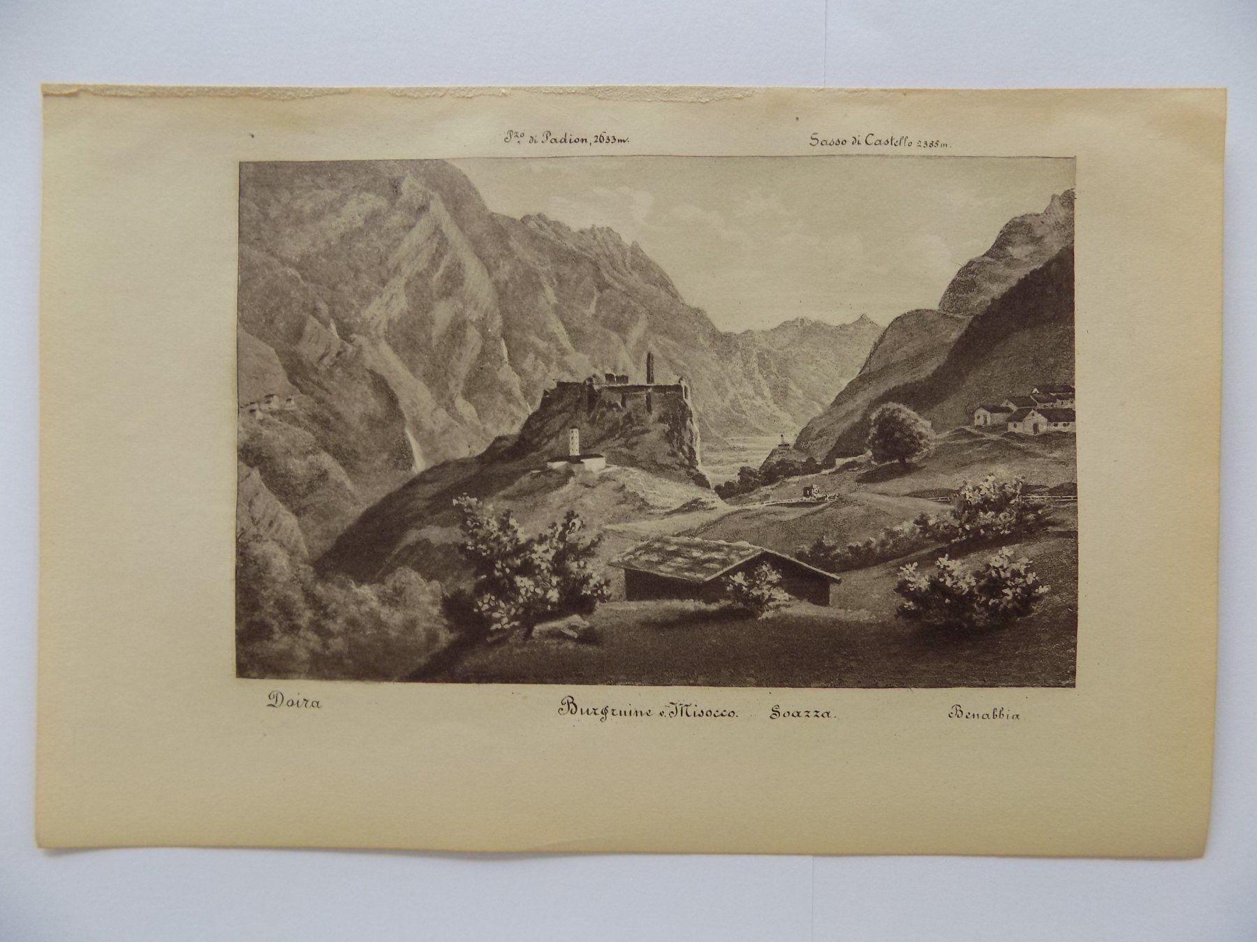 Gravures: Misocco Burgruine – D'occasion à Risch par Rischli15