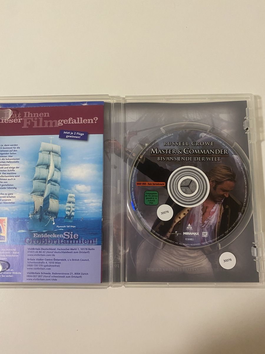 Tutti i DVDs: DVD Master & Commander - Bis ans Ende der Welt – Usato da Oensingen venduto da mig_99db 1