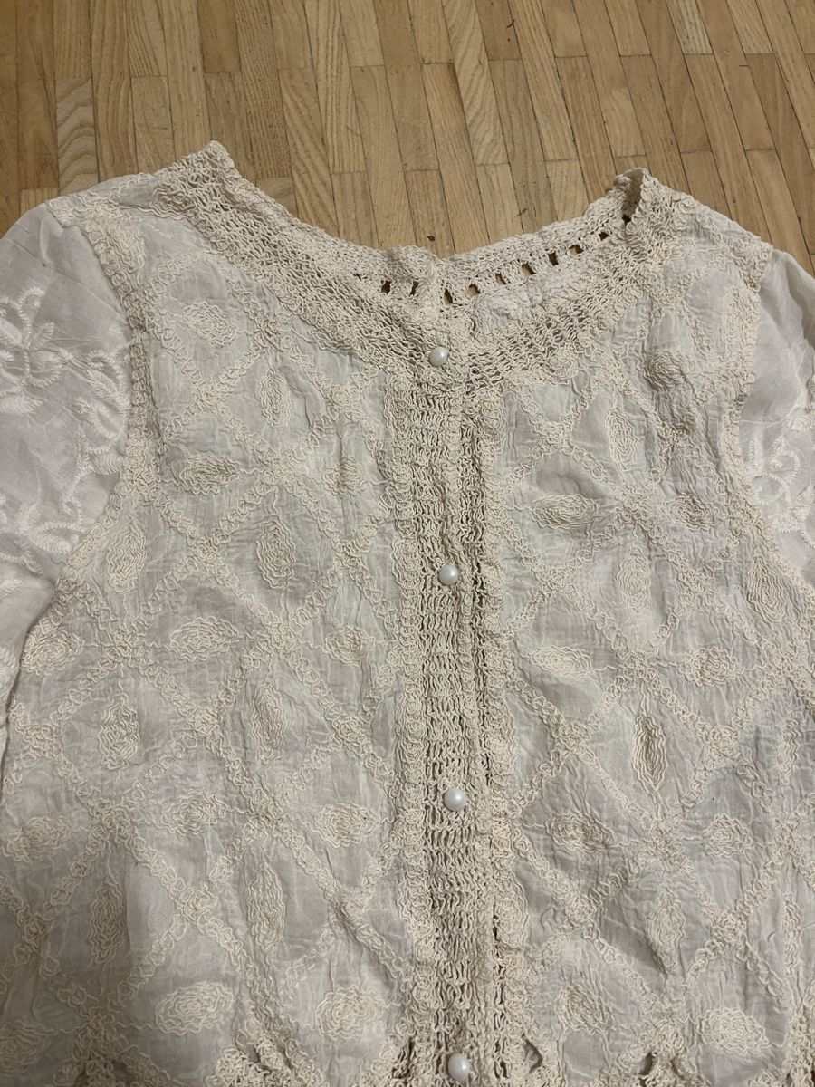 Camicette: Bluse mit Stickerei Creme  Baumwolle‼️ein Artikel gratis – Usato da St. Gallen venduto da elli18 2
