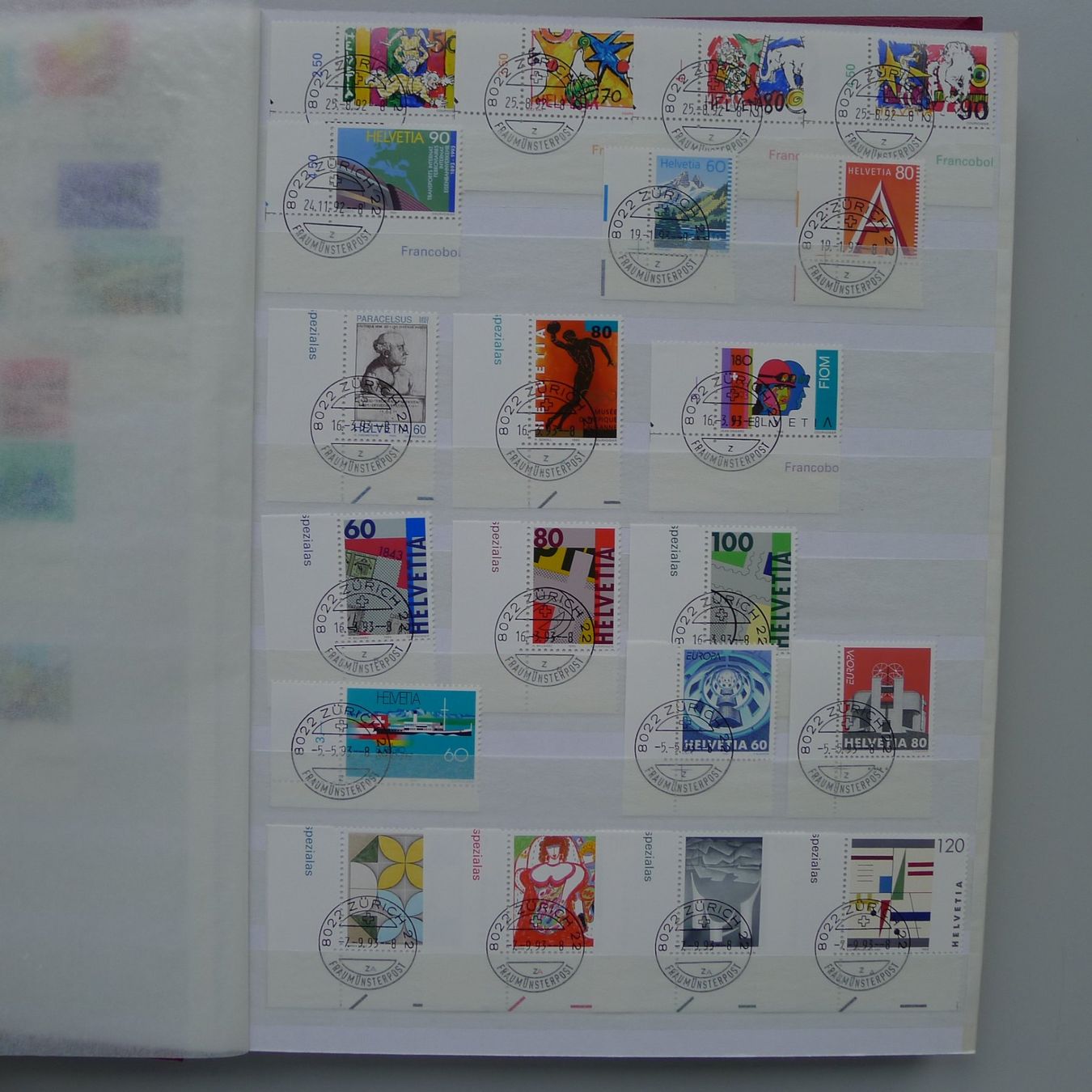 Tutti i francobolli: 1985-2004, grosse Sammlung Ersttags-Halbmond-O: mit TABS! – Usato da Sursee venduto da Luzernerraute 6