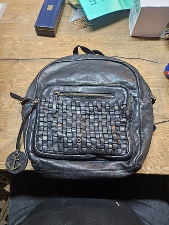Rucksack Leder schwarz Harbour 2nd Damen guter Zustand
