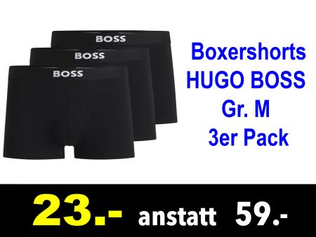 🔴   Boxershorts HUGO BOSS schwarz Gr. M 3er Pack /631Z