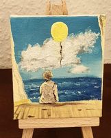 Original Miniature Acrylic Painting – Seascape