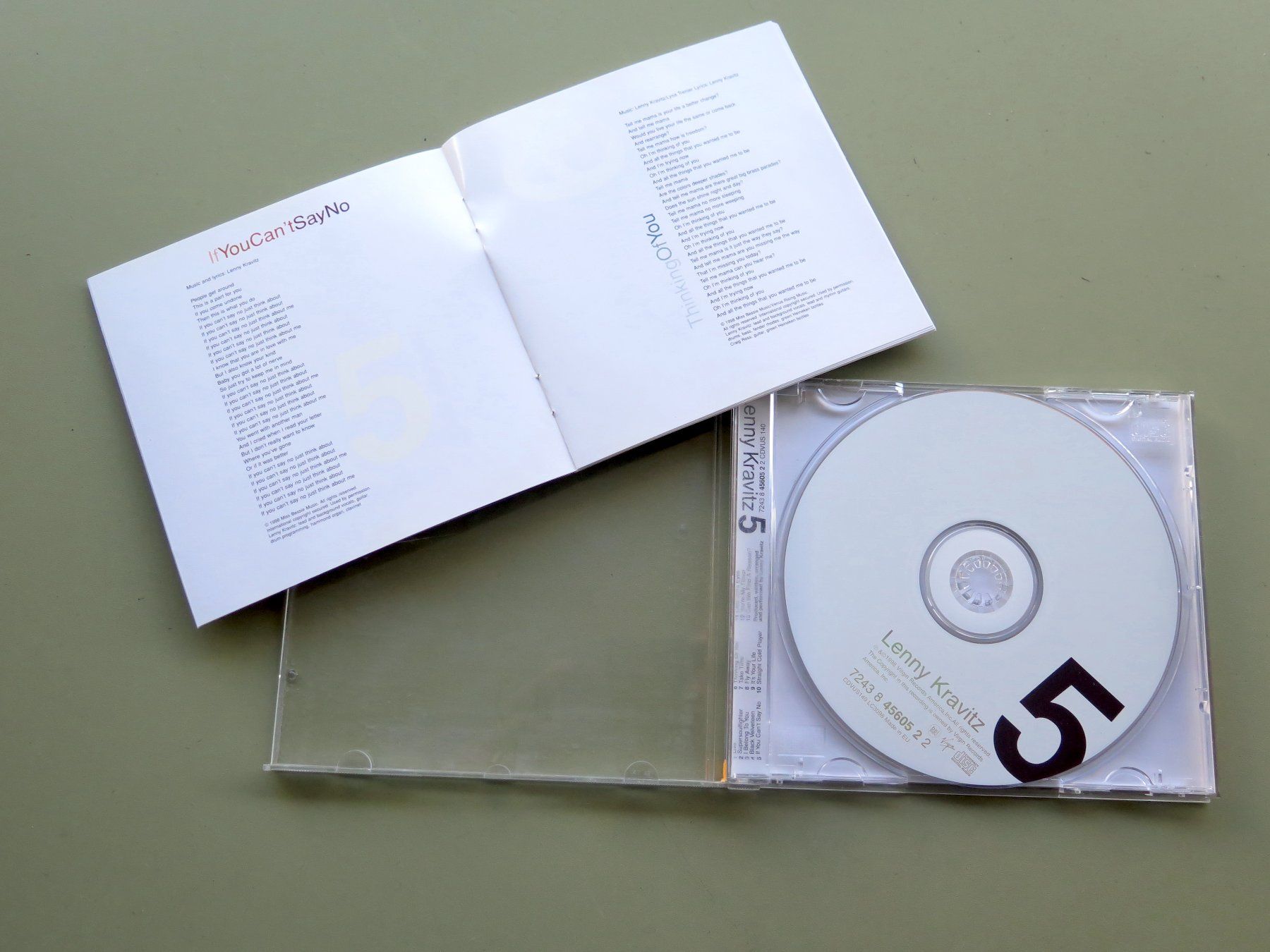 CD: (p) CD LENNY KRAVITZ: 5, 1998 – Usato da Bern venduto da Balzamico 2