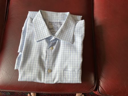Charles Tyrwhitt Hemd hellblau kariert Grösse 42 84cm