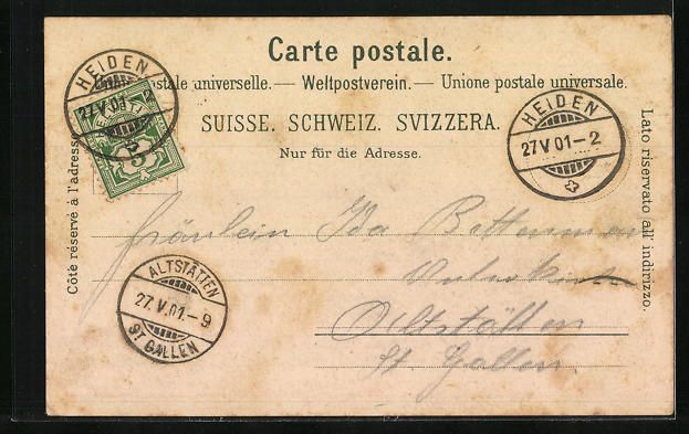 Cartes postales: Litho Heiden, Wasserfall, Bergziege, Ede – D'occasion à Berlin par bartko-reher 1