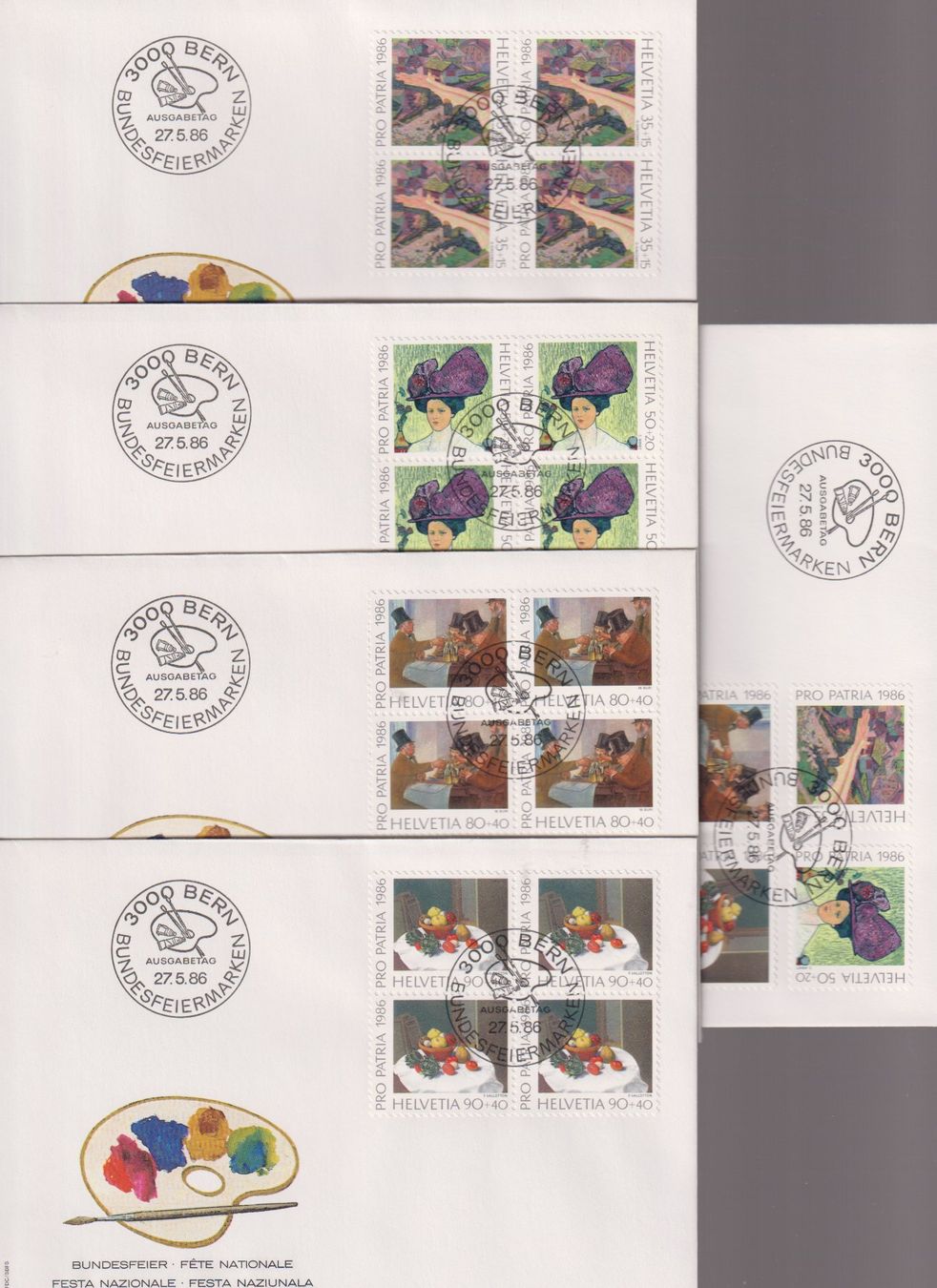 Tutti i francobolli: PJ-FDC-Serie 1986. Mit 4-er-Block's. – Nuovo (secondo la descrizione) da Koblenz venduto da Boerse6