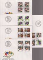 PJ-FDC-Serie 1986. Mit 4-er-Block's.