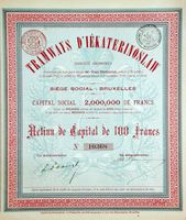 Tramways d'Iékaterinoslaw SA, Bruxelles - 1897