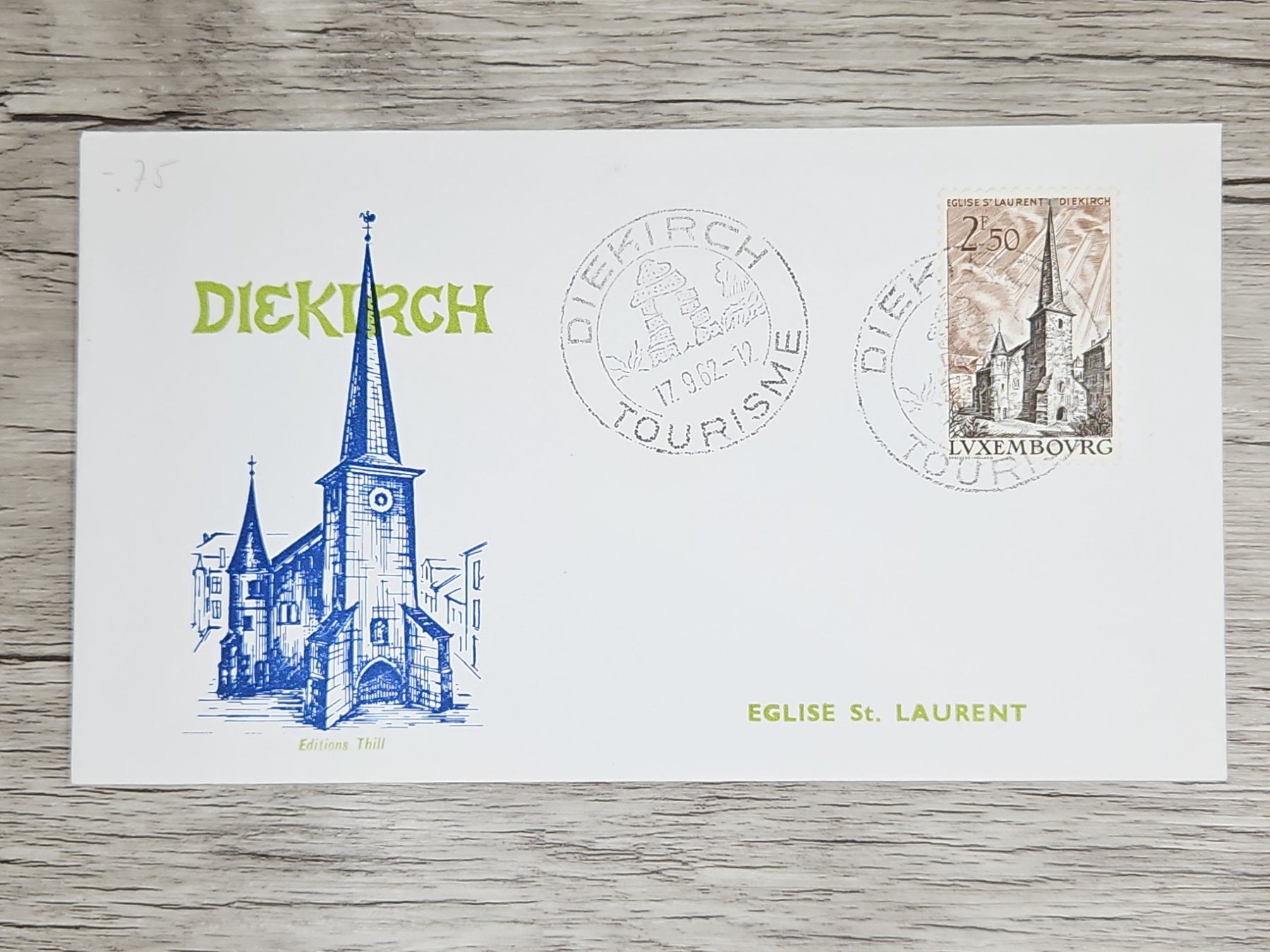 Tutti i francobolli: CL05 Enveloppe + Timbre Luxembourg 1962 – Usato da Cousset venduto da Patrick_Collections