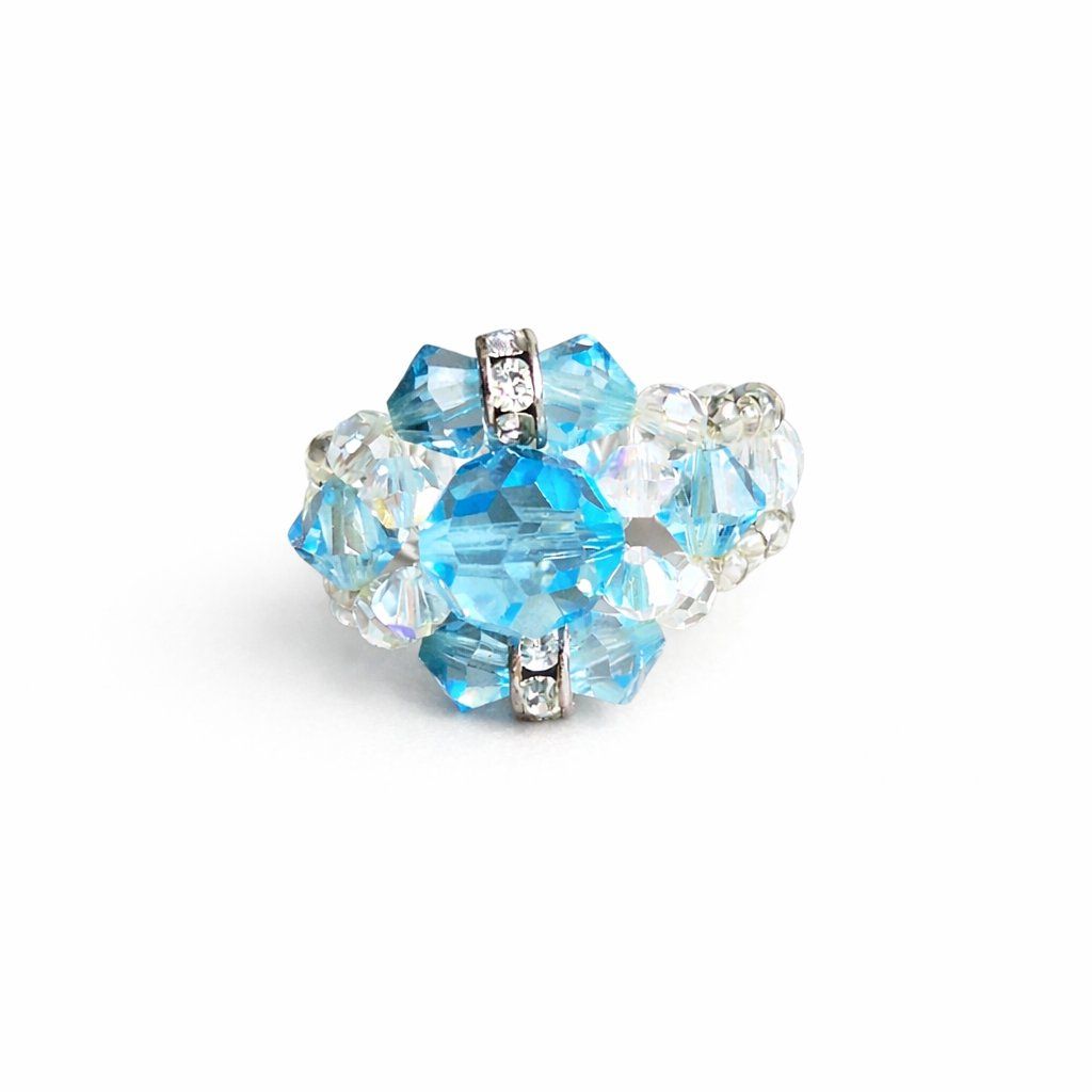 Ringe: Damen Ring Blau Statement Glasperlen – Neu und originalverpackt aus Fully von VaneaSelection 2