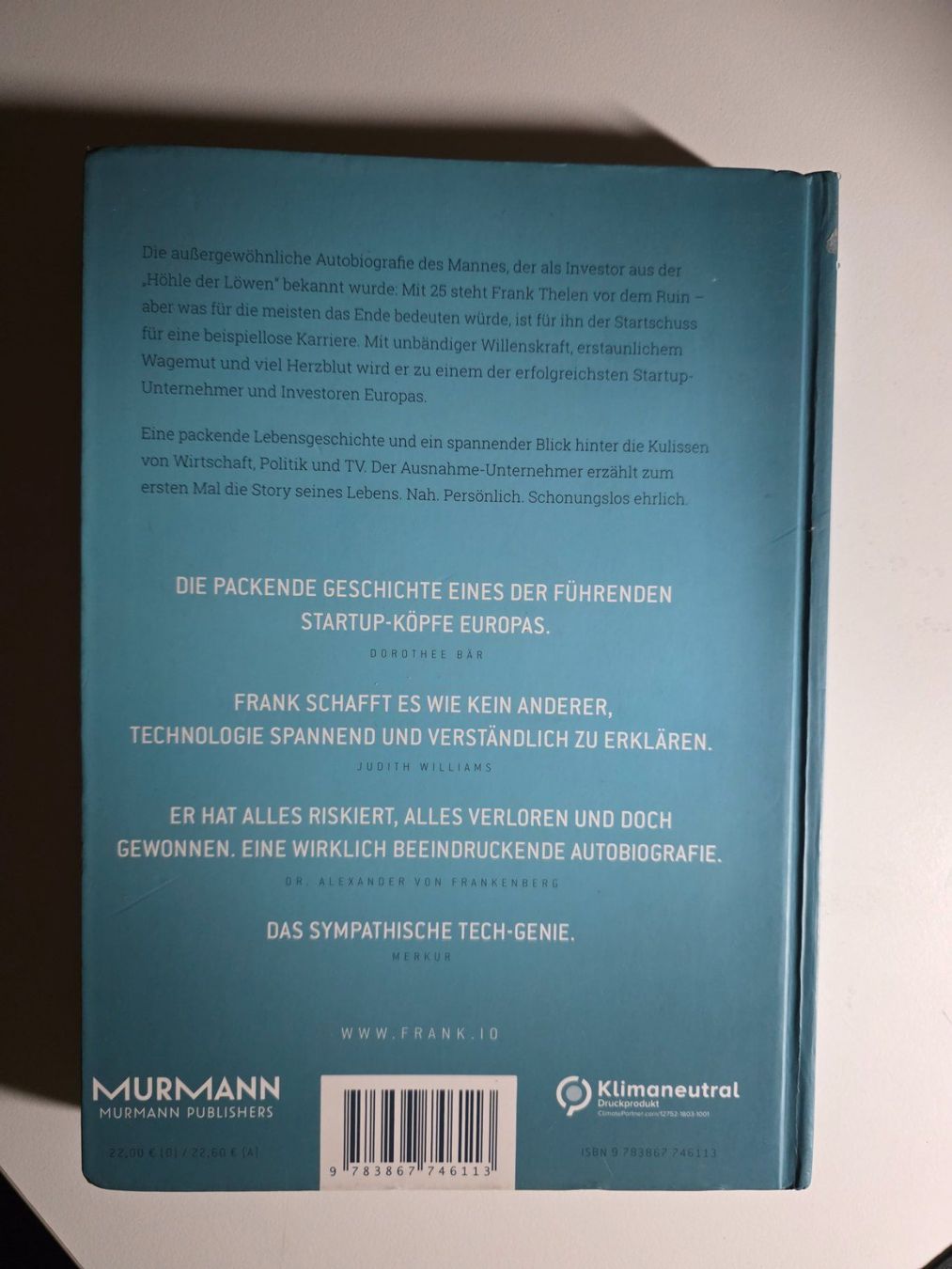Bücher: Frank Thelen - Autobiographie Startup-DNA - 2018 – Gebraucht aus Walterswil BE von Lonitti 6