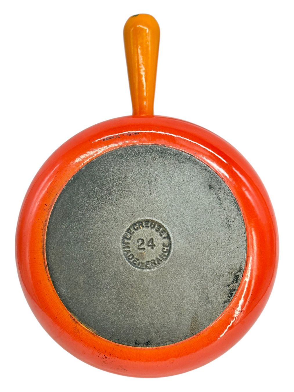 POÊLON CAQUELON COUSANCES Le Creuset OrangeTBE Années 60 EUR 29,00 - FR