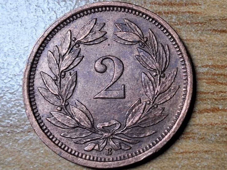 Tutti le monete: 2 Rappen 1929 - Selten! – Usato da Münchenstein venduto da purbach1 1