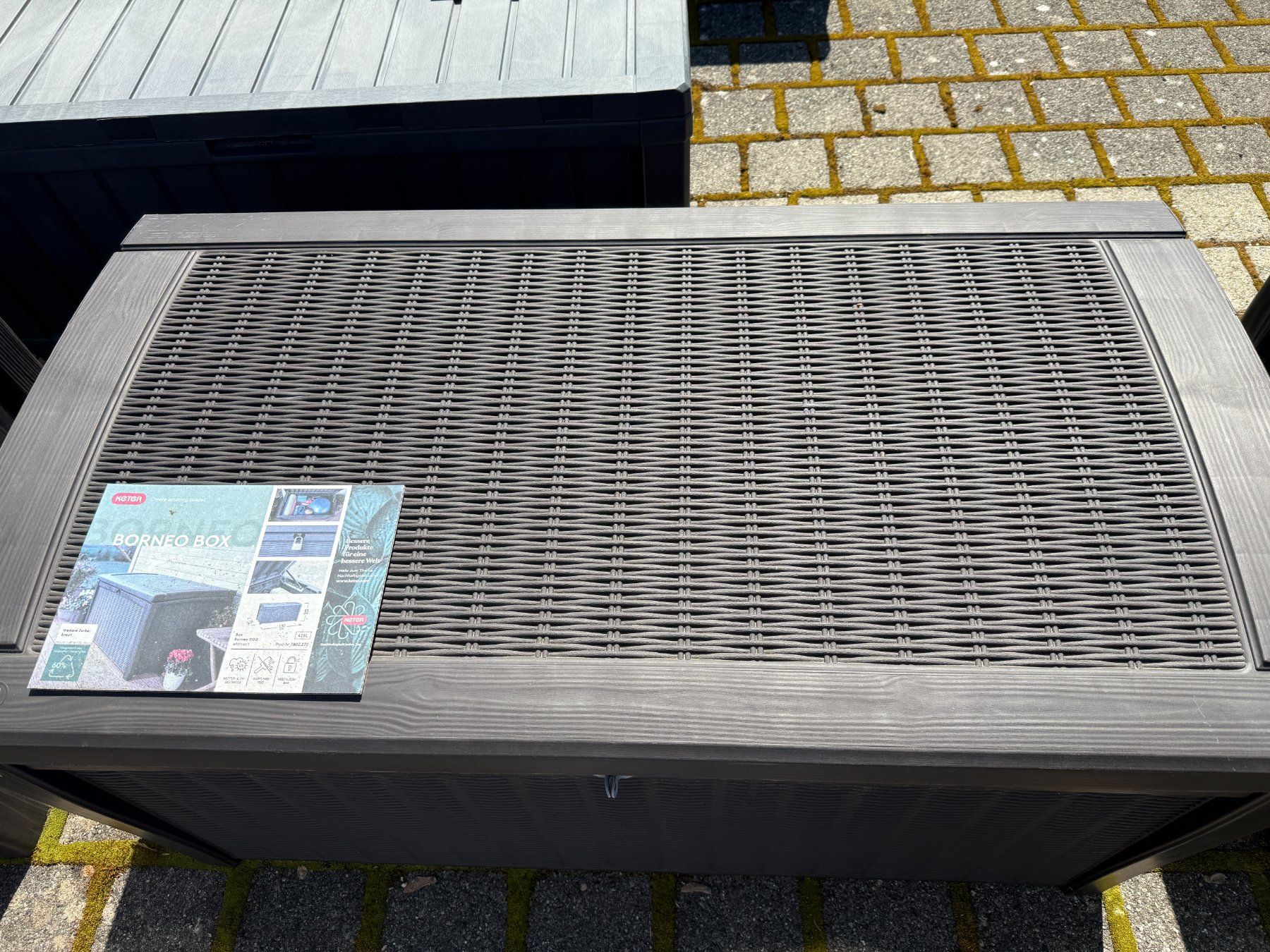 Auflagenboxen: Keter Borneo Aufbewahrungsbox 416L, Anthrazit – Gebraucht aus Gontenschwil von colibri24. 2