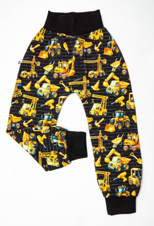 Sweat Pumphose mit Baustelle & Baufahrzeugen Gr. 104/110 NEU