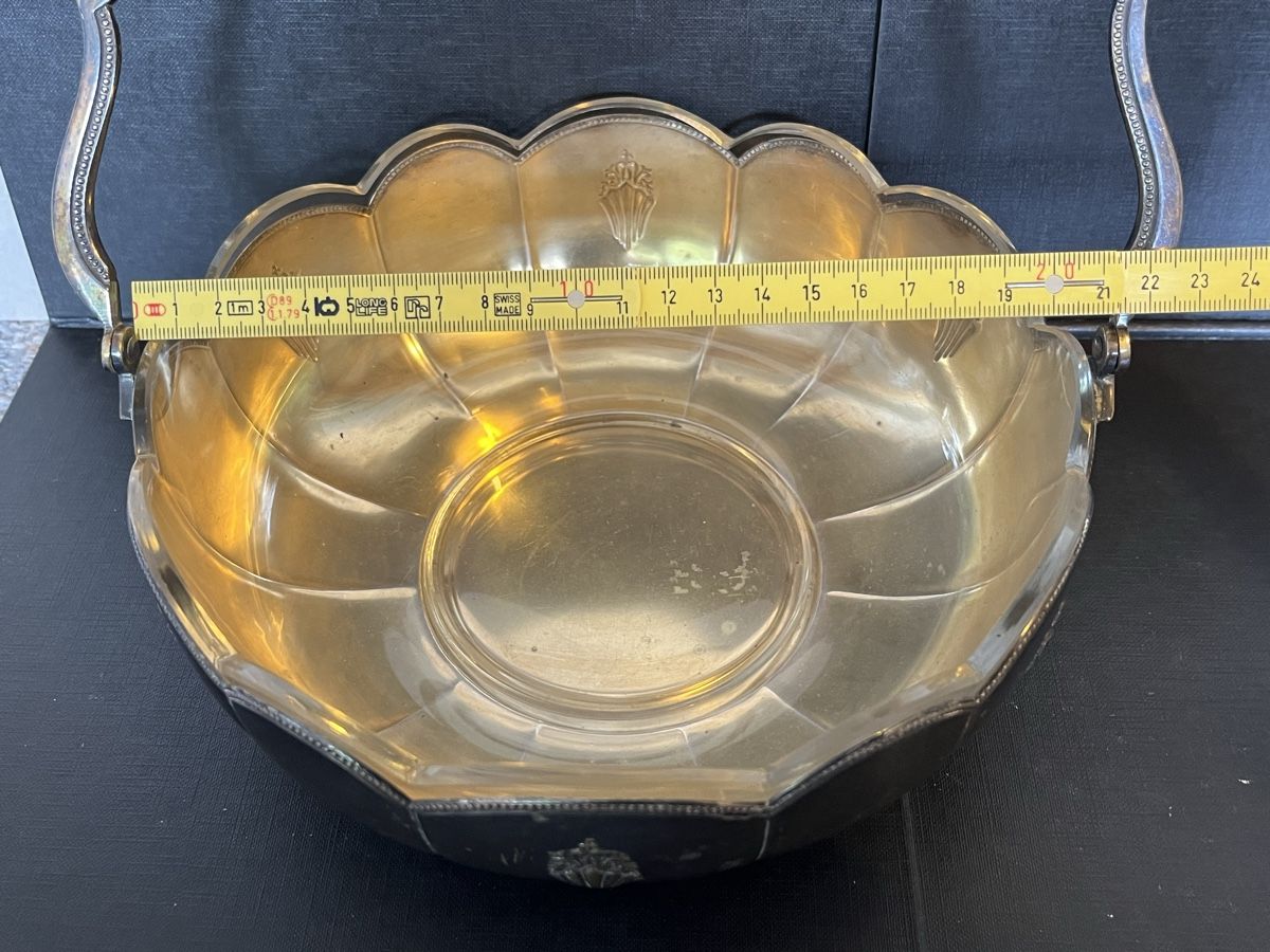 Ciotole: Antikes Jugendstil Silberkorb Fruchtschale versilbert – Usato da Münchenstein venduto da Sozial_Labor_Brocki 6