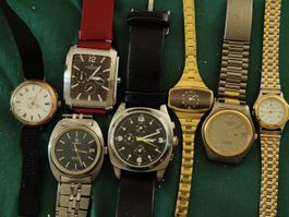 Lot diverser Uhren, handaufzug und quarz