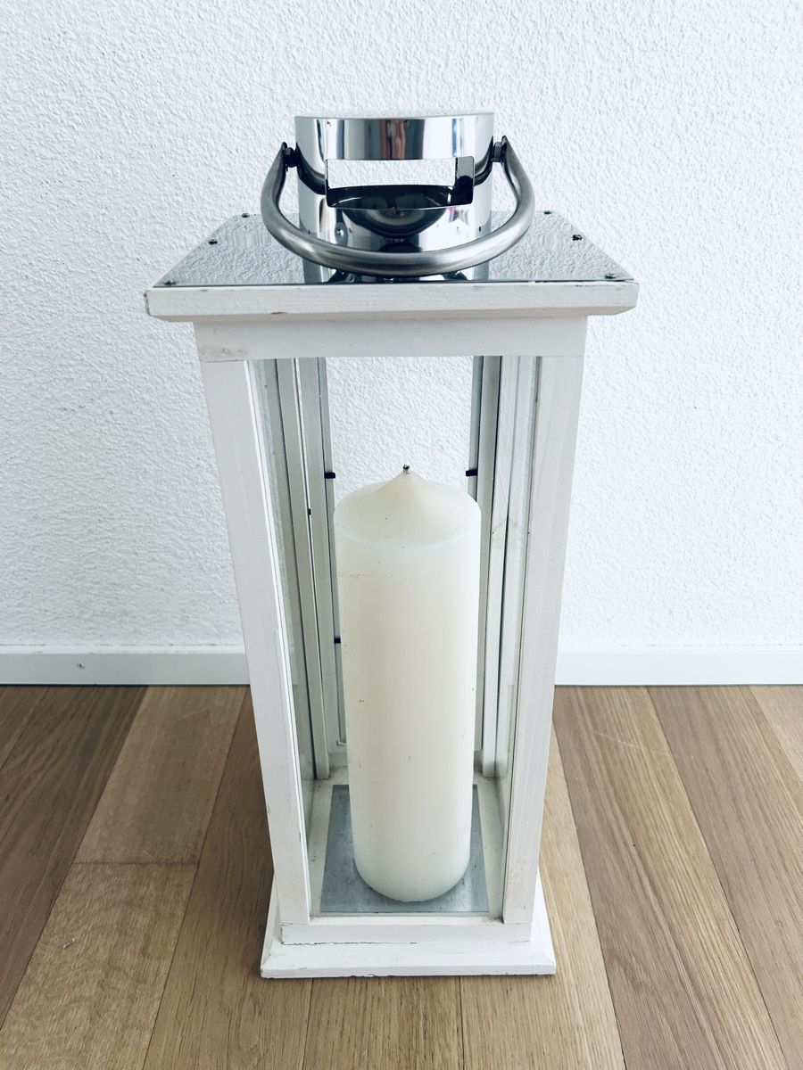Lanterne: Large decorative wooden lantern with candle – Usato da Kilchberg ZH venduto da malibubeach 2