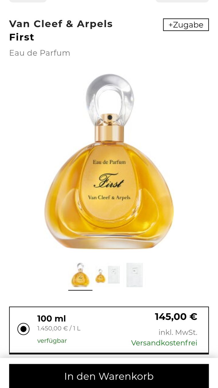 Van Cleef Parfum & Eau de Toilette: First by Van Cleef & Arpels EdP 60 ml.  – Neu (gemäss Beschreibung) aus Schlieren von vlalif 5