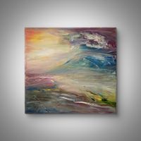 Originalgemälde auf Leinwand 30x30, Öl auf Leinwand