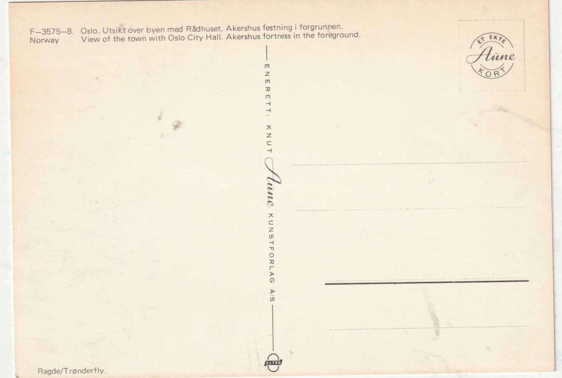 Cartoline postali: Oslo Teilansicht – Usato da Lumbrein venduto da made02 1