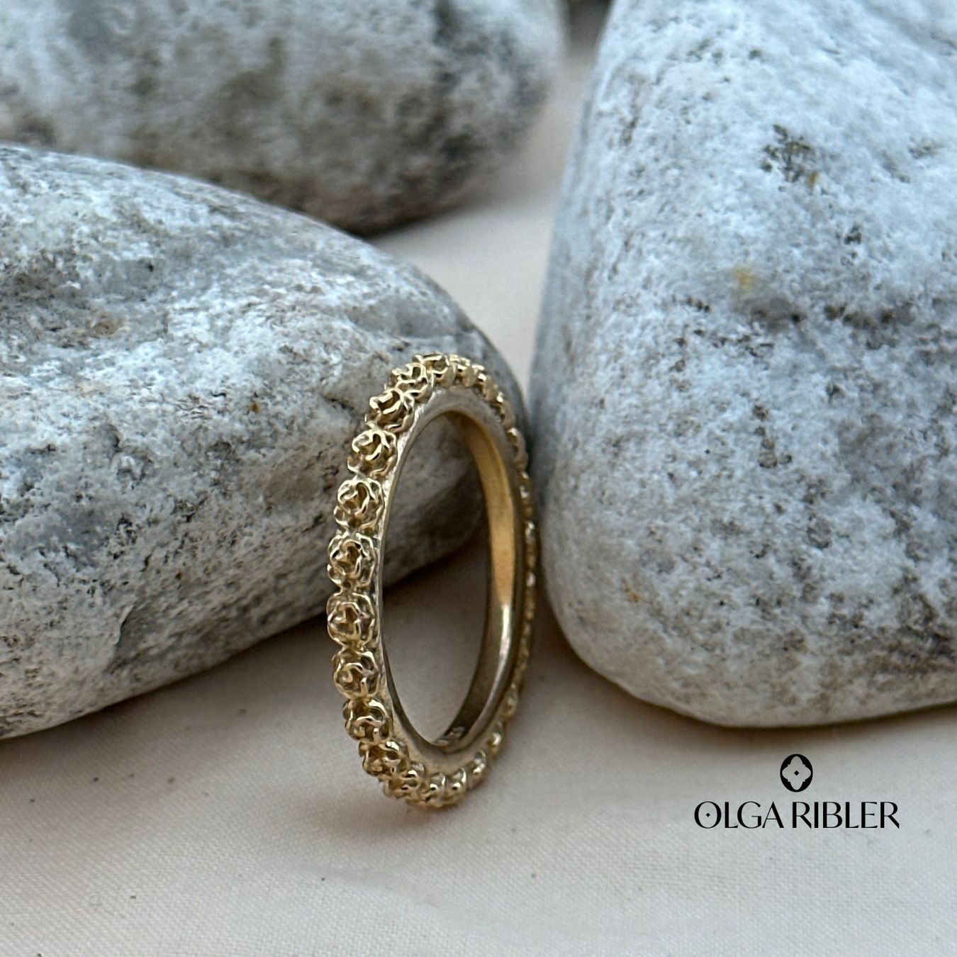 Olga Ribler Bagues: Silber Ring 925 mit Rosenmuster Grösse 58 – Neuf (Voir description) à Luzern par Schmuckoutlet 1
