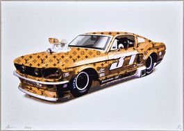 Death NYC Ltd Pop Art Druck " Vuitton Ford Mustang Race Car