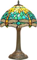 Libelle Tiffany-Stil Buntglas Beistellti Beistelltischlampe