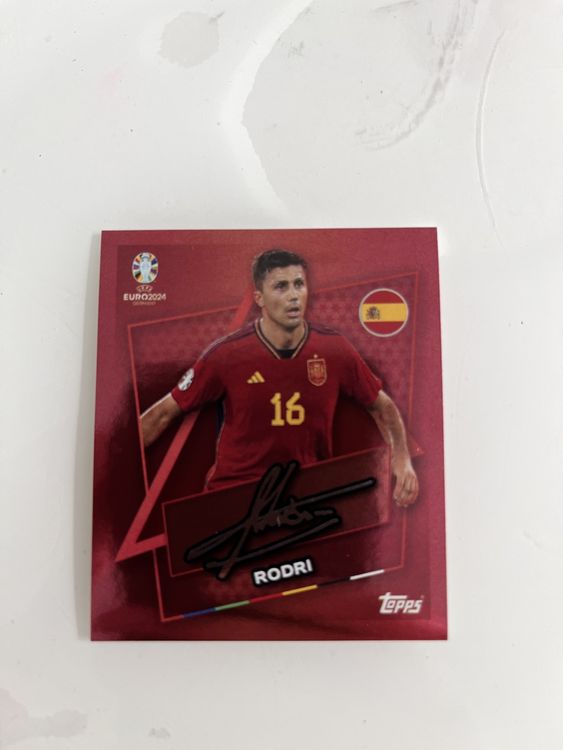 UEFA Euro 2024 Topps Sticker SP ESP signiert (Neu (gemäss Beschreibung ...
